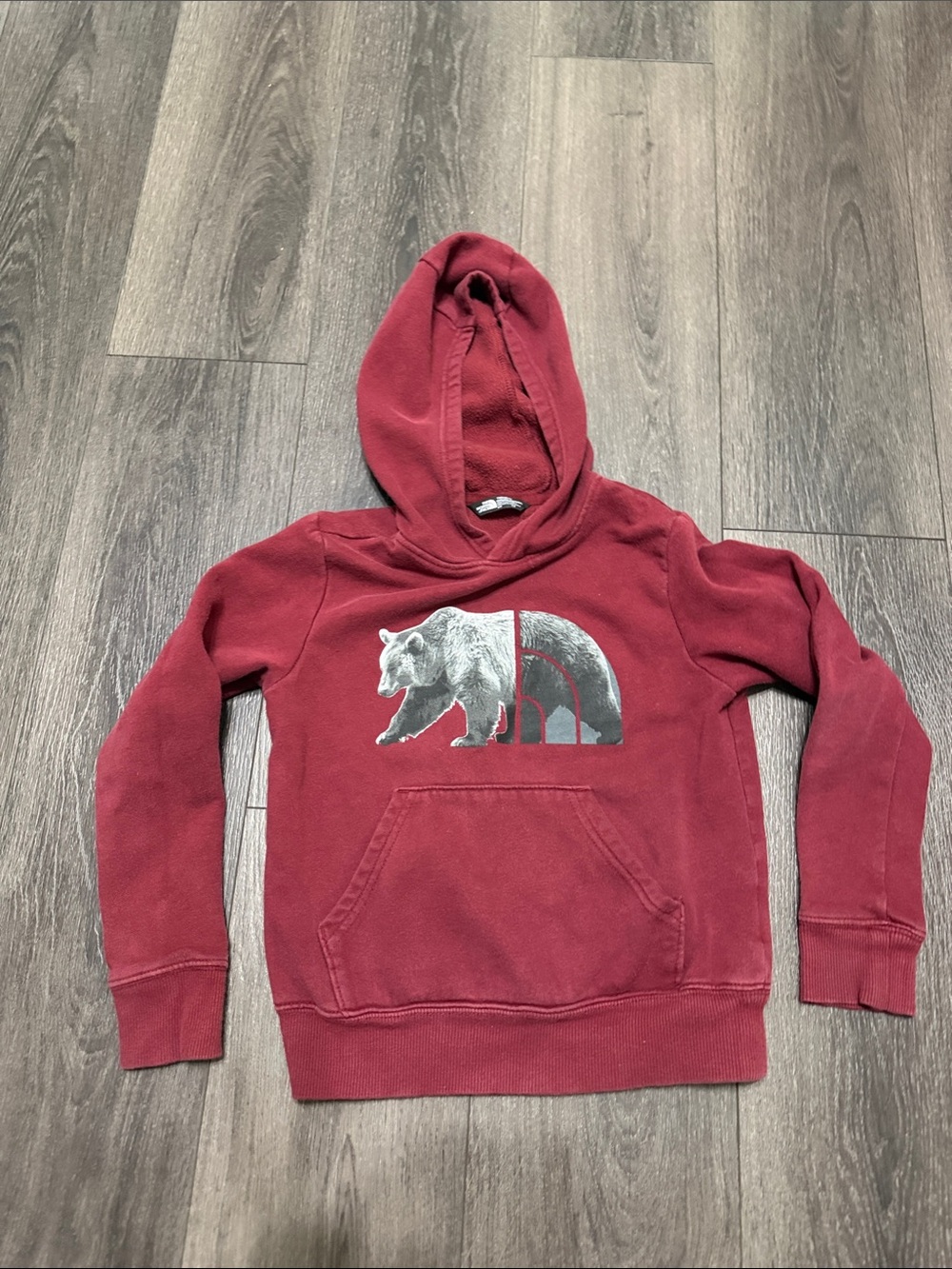 The North Face Boys Hoodie small 7/8 Maroon